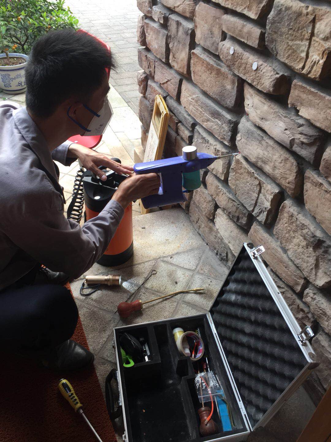 白蟻防治現(xiàn)場(chǎng)